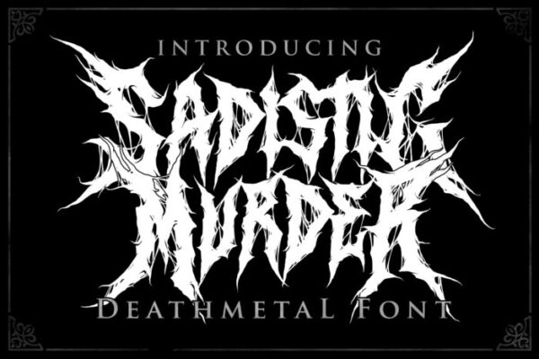 Sadistic Murder - Blackmetal Font