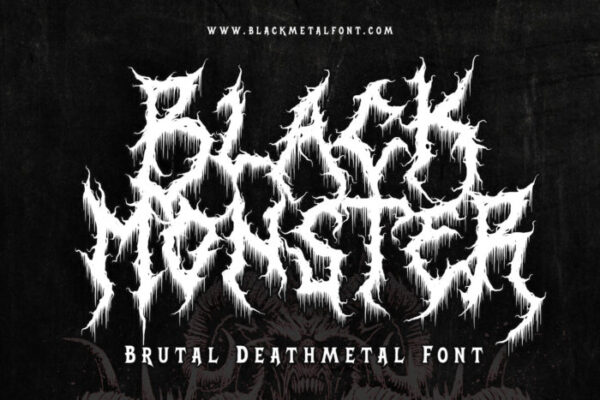 Black Monster Blackmetal Font