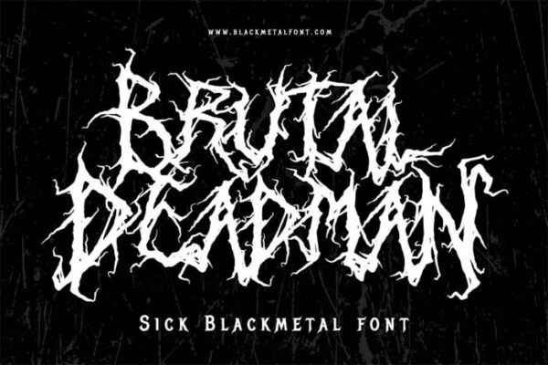 Brutal Deadman Blackmetal Font
