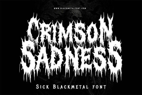 Crimson Sadness – Sick Blackmetal Font