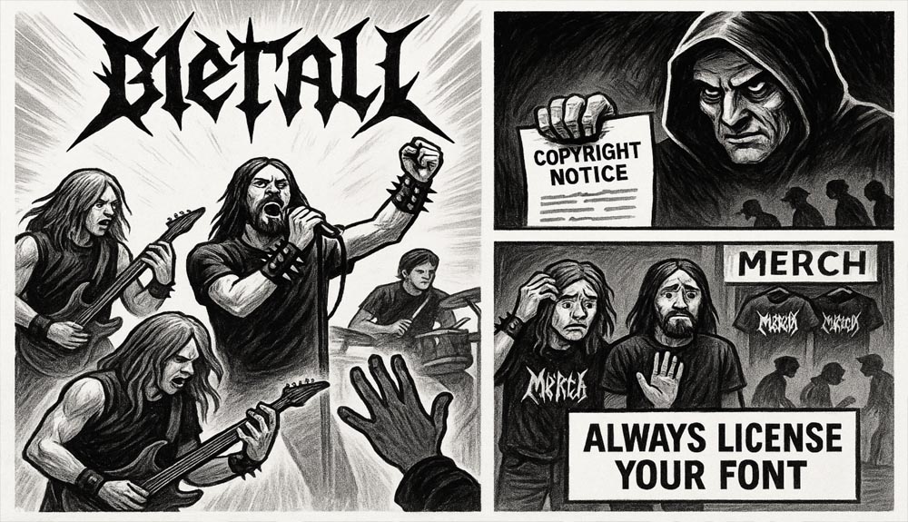 Don’t Use a Font for Your Band or Logo Without Buying the License First