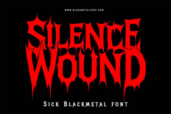 Silence Wound Blackmetal Font
