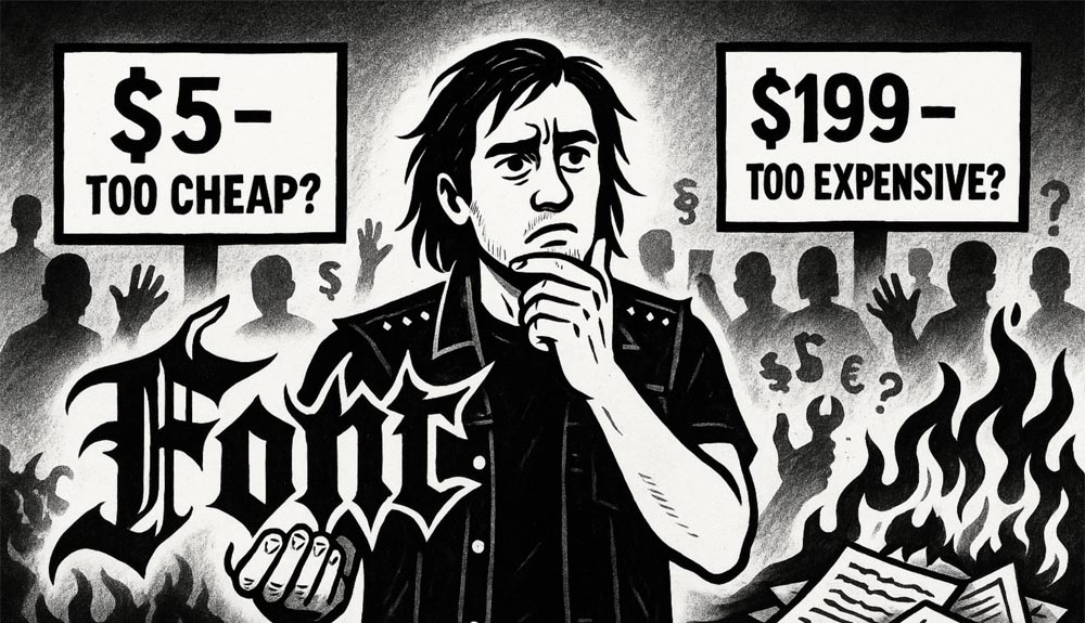 Pricing Metal Fonts Is Hard: Too Expensive? Too Cheap? What’s the Right Way?