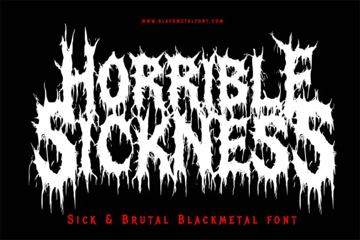 Horrible Sickness Brutal Blackmetal Font